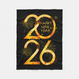 Happy New Year Party Supplies 2026 Family Matching Fleece Blanket