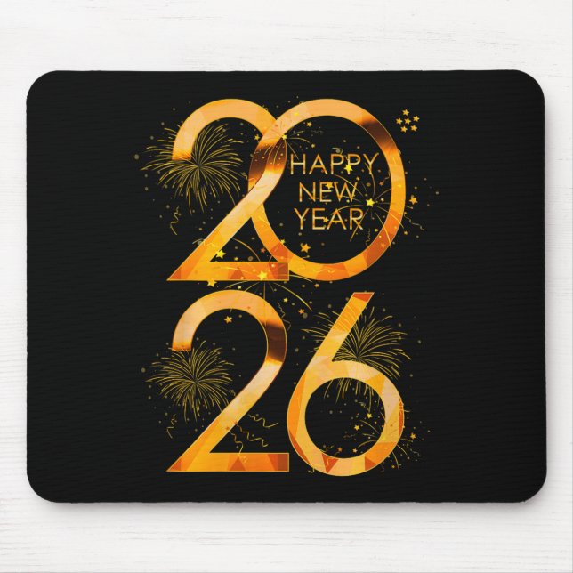 Happy New Year Party Supplies 2026 Family Matching Mouse Mat (Front)