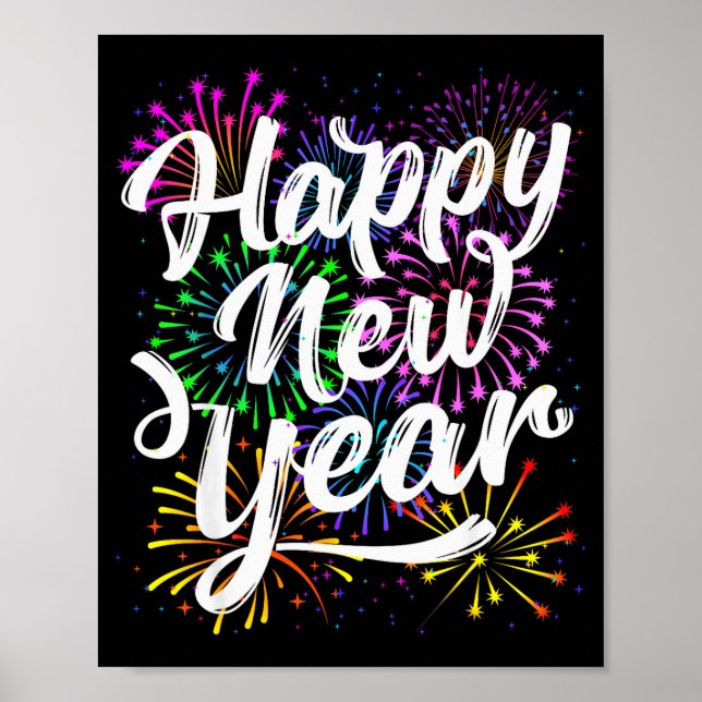 Happy New Year Party Supplies 2026 Family Matching Poster (Front)