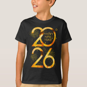Happy New Year Party Supplies 2026 Family Matching T-Shirt