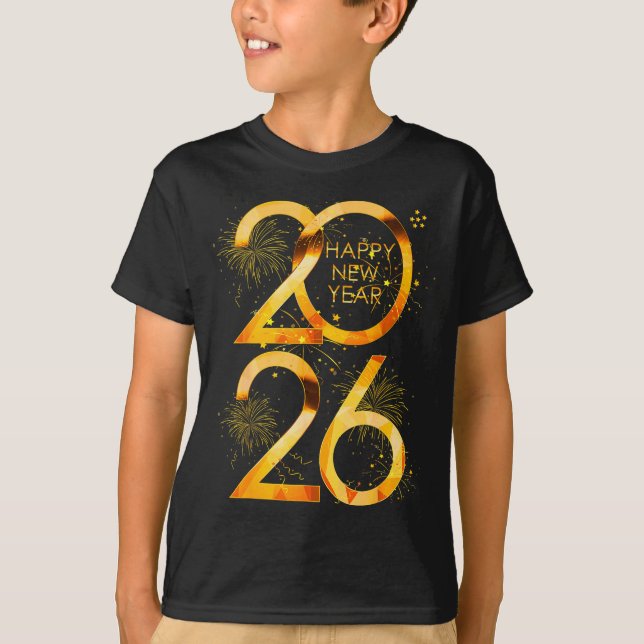 Happy New Year Party Supplies 2026 Family Matching T-Shirt (Front)