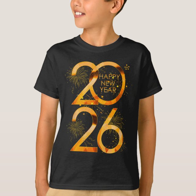 Happy New Year Party Supplies 2026 Family Matching T-Shirt (Front)