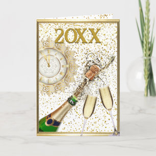 Happy New Year Personalise Text & Signature Holiday Card