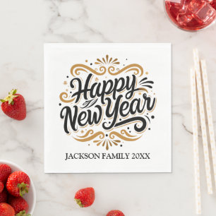 Happy New Year Personalised Napkin