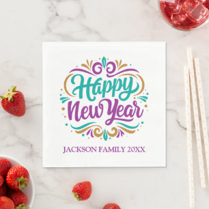 Happy New Year Personalised Napkin