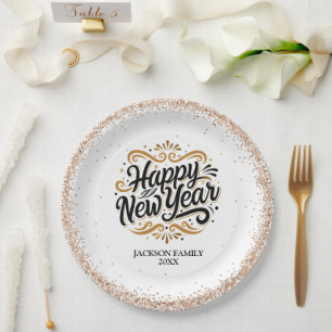 Happy New Year Personalised Paper Plate