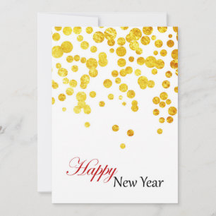 Happy New Year Photo Card   Lucky Gold Coins