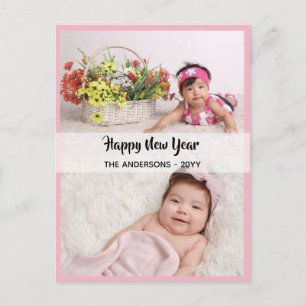 Happy New Year - PHOTO COLLAGE - Personalised 15 Holiday Postcard