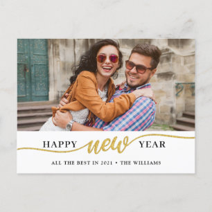 Happy New Year Photo Postcard