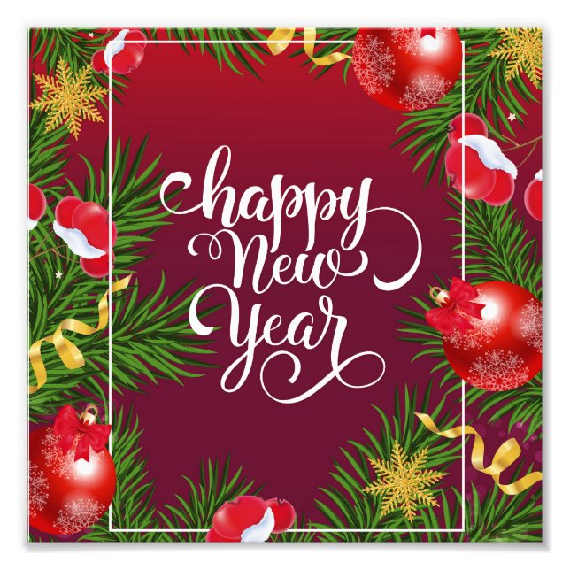 Happy New Year Photo Print (Front)