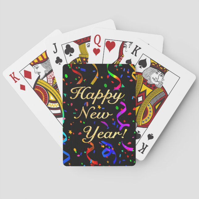 "Happy New Year!" Playing Cards (Back)