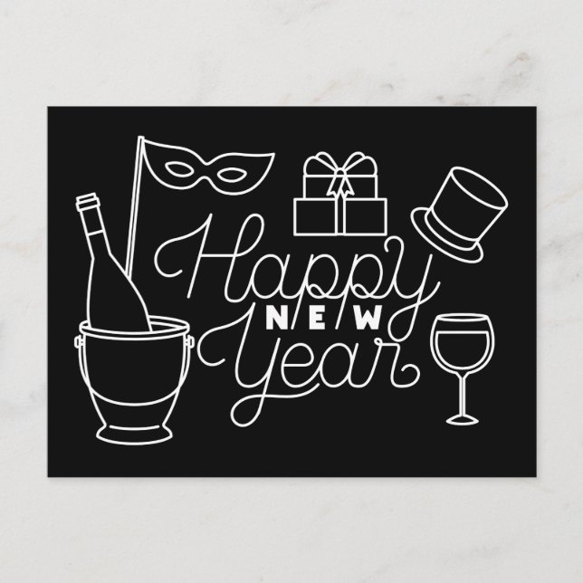 Happy New Year Postcard (Front)