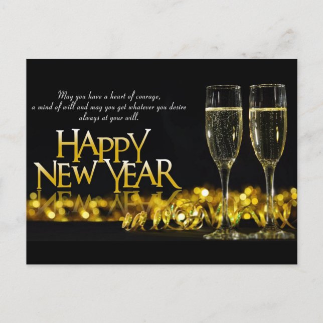 Happy New Year Postcard (Front)