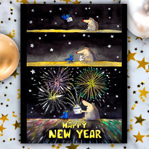 Happy New Year postcard by Nicole Janes