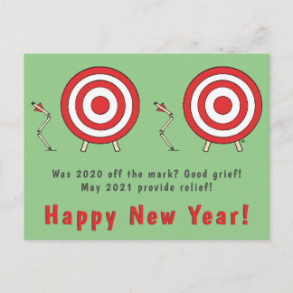Happy New Year Postcard Funny New Year 2021 Art