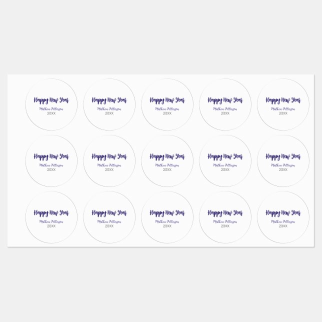 Happy new year purple black add name year simple  (Sheet)