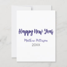 Happy new year purple black add name year simple 