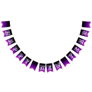 Happy New Year Purple Black Bunting