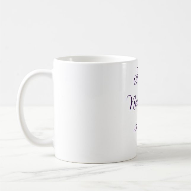Happy new year purple calligraphy simple minimal  coffee mug (Left)