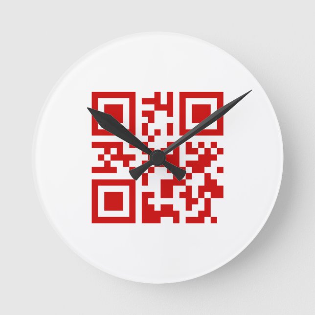 Happy New Year! -- QR Code Round Clock (Front)