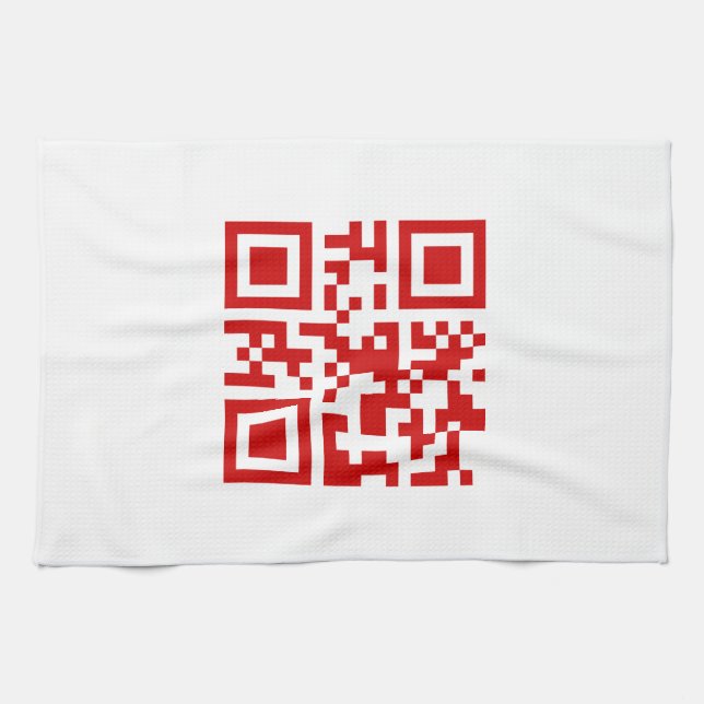 Happy New Year! -- QR Code Tea Towel (Horizontal)