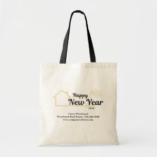 Happy New Year   Real Estate Client Appreciation  Tote Bag
