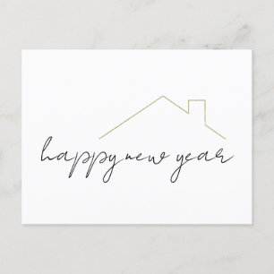 Happy New Year Real Estate Postcard
