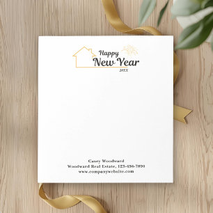 Happy New Year   Real Estate Promotional Budget  Notepad