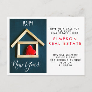 Happy New Year referrals announcement  Postcard