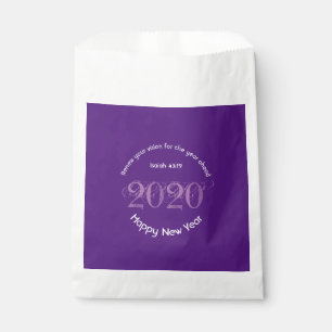 Happy New Year RENEW VISION 2020 Stylish PURPLE Favour Bags
