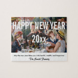 Happy New Year / Renoir's Luncheon Boating Party Jigsaw Puzzle