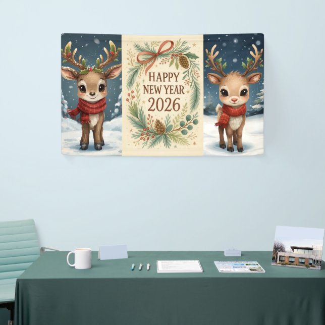 happy new year rustic party banner (Tradeshow)