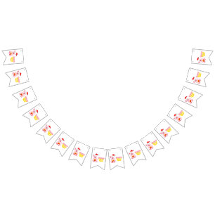 happy new year santa claus christmas pig bunting 