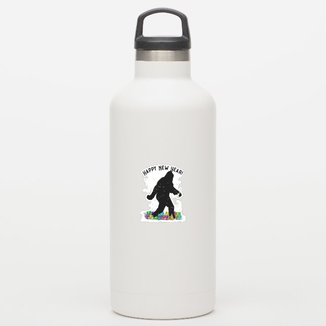Happy New Year Sasquatch (Waterbottle)