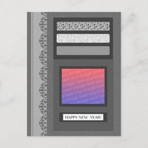 happy new year (scrapbook) holiday postcard