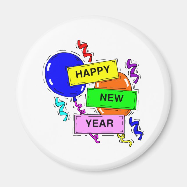 Happy New Year Sign Magnet (Front)