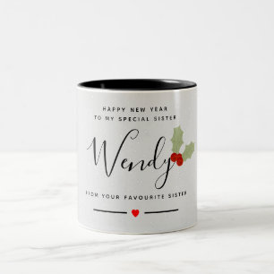 Happy New YEAR sister Two-Tone Coffee Mug