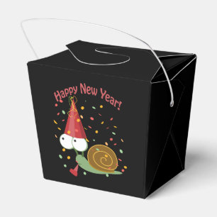 Happy new Year Snail Favour Box