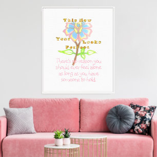 Happy New Year Someone To Hold Quote Canvas Print