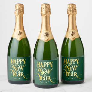 Happy New Year  Sparkling Wine Label