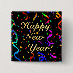"Happy New Year!" square button