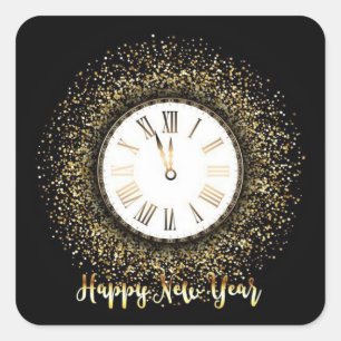 Happy New Year Square Sticker