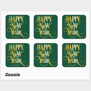 Happy New Year Square Sticker