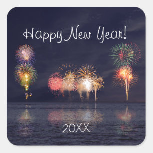 Happy New Year Square Sticker