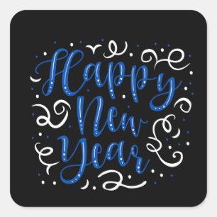 Happy New Year Square Sticker