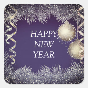 Happy New Year Square Sticker