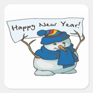 Happy New Year! - Square Sticker