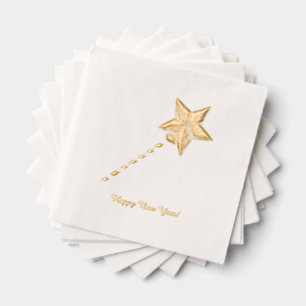 Happy New Year Star Hat Foil Napkins