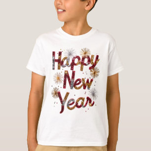 Happy new year t-shirt kids 