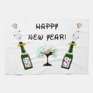 Happy New Year Tea Towel